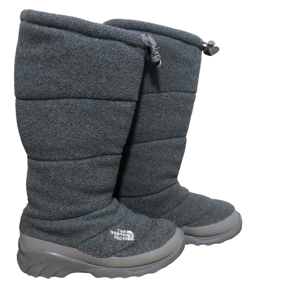 The North Face Heat Seeker Boot 200gm Insulation Gray Fleece Boots Women's Sz 9